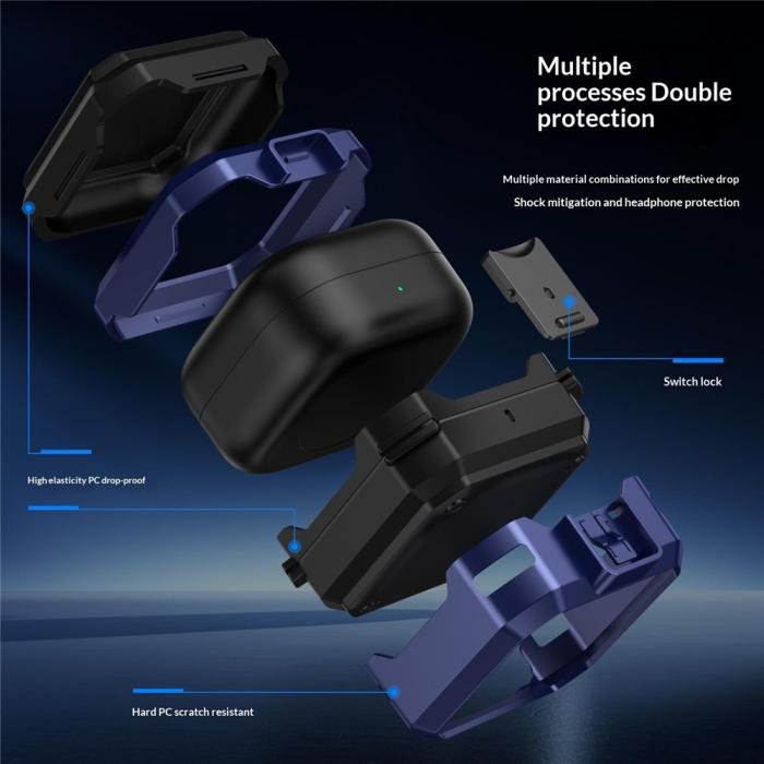Bild 3,  Samsung Galaxy Buds 4/4 Pro Skal Shockproof Hybrid Röd - Teknikhallen.se