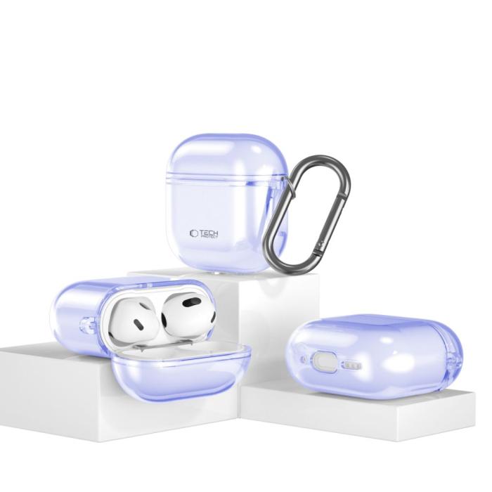 Bild 4, Tech-Protect Tech-Protect AirPods 4 Skal FlexAir Violet - Teknikhallen.se