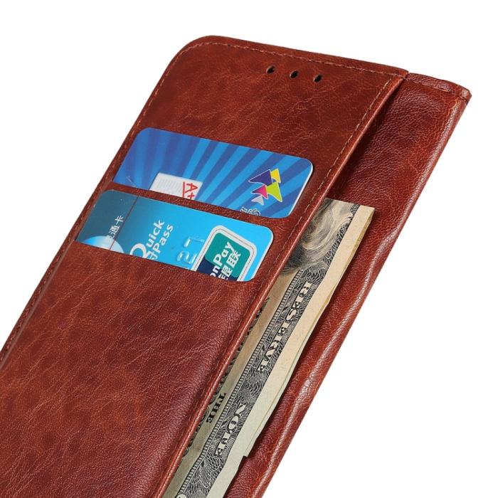 Bild 5,  Samsung Galaxy S22 Fodral Crazy Horse Retro Brun - Teknikhallen.se