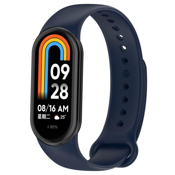 Bild 5,  Xiaomi Smart Band 10/9/8 Armband Solid Silikon Mörk Blå - Teknikhallen.se