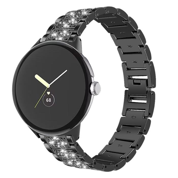 Bild 2,  Rhinestone Metallarmband Google Pixel Watch / Watch 2 - Teknikhallen.se