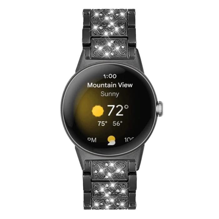 Bild 4,  Rhinestone Metallarmband Google Pixel Watch / Watch 2 - Teknikhallen.se