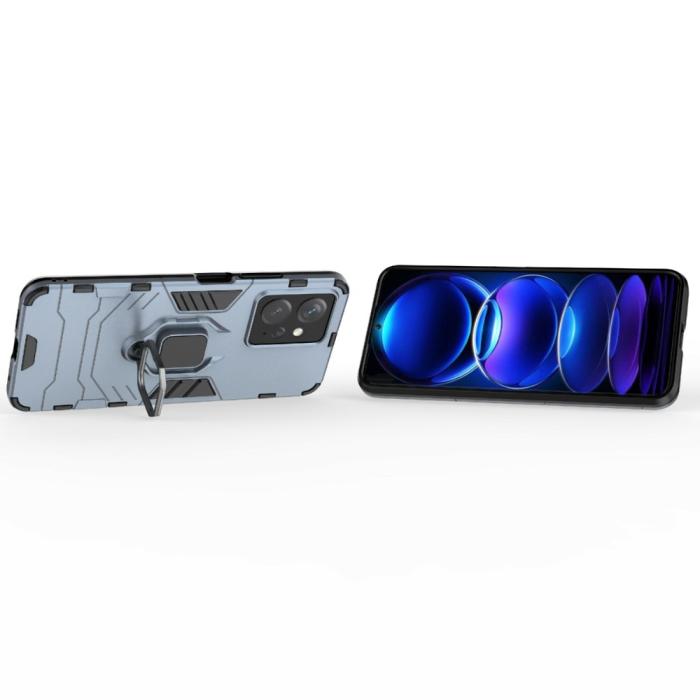 Bild 3,  Xiaomi Redmi Note 12 4G Skal Ring Hybrid Armor Blå - Teknikhallen.se