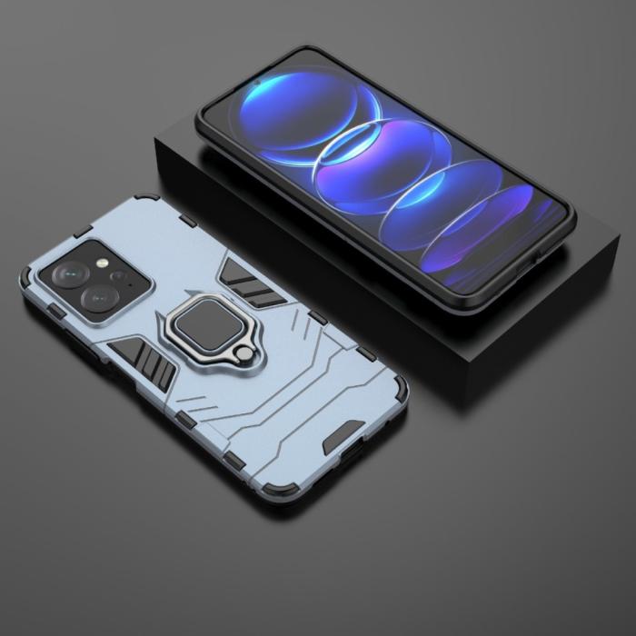 Bild 4,  Xiaomi Redmi Note 12 4G Skal Ring Hybrid Armor Blå - Teknikhallen.se
