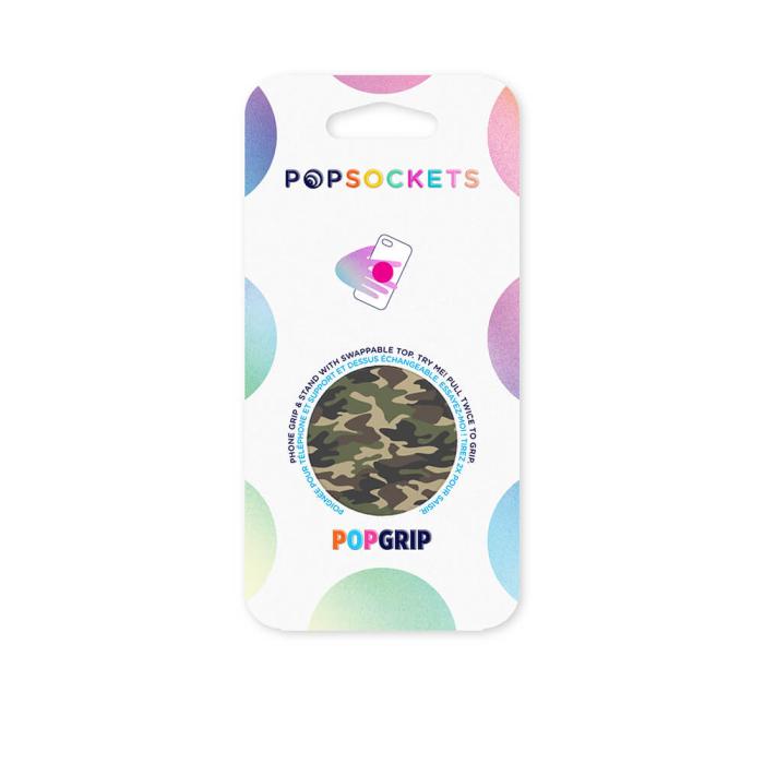 Bild 2, PopSockets PopSockets Avtagbart Grip med Ställfunktion Woodland Camo - Teknikhallen.se