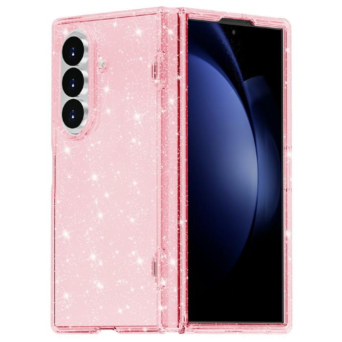Bild 2,  Samsung Galaxy Z Fold 8 Ultra Skal Glitter TPU Rosa - Teknikhallen.se