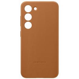 Samsung Samsung Galaxy S23 Skal Leather Cover Camel - Teknikhallen.se