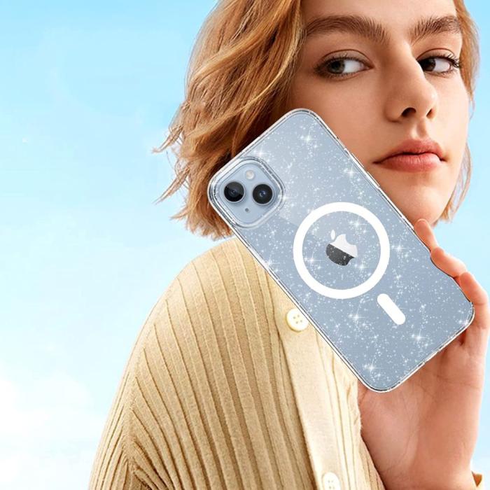 Bild 6, Tech-Protect Tech-Protect iPhone 14 / 13 Skal MagSafe FlexAir Hybrid Glitter - Teknikhallen.se