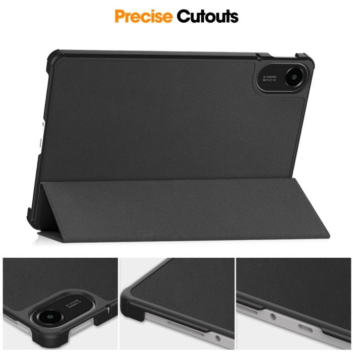 Bild 6,  Xiaomi Redmi Pad 2 Fodral Tri-Fold Svart - Teknikhallen.se
