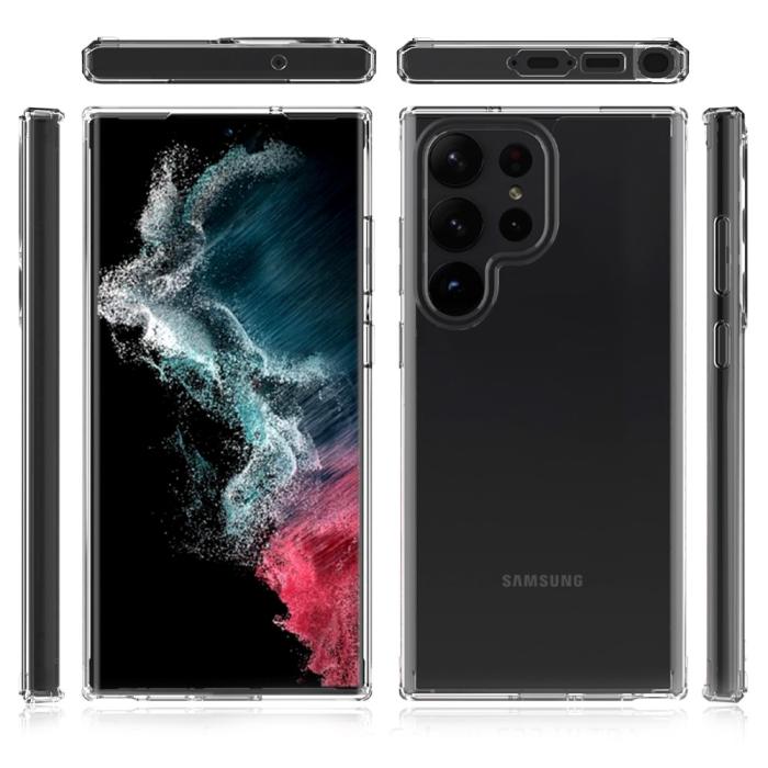 Bild 2,  Samsung Galaxy S23 Ultra Skal Shockproof Akryl/TPU Svart - Teknikhallen.se