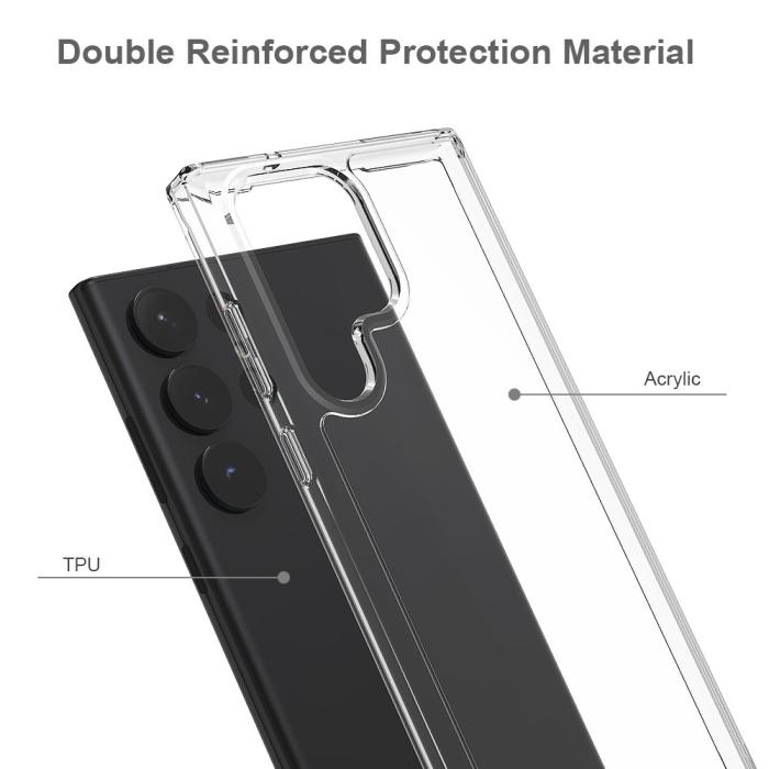 Bild 3,  Samsung Galaxy S23 Ultra Skal Shockproof Akryl/TPU Svart - Teknikhallen.se