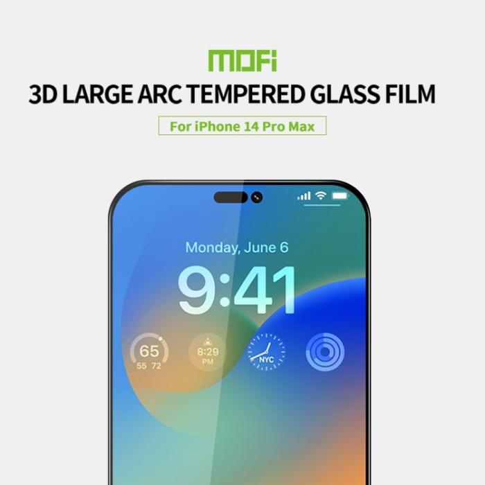 Bild 3, MOFI MOFI iPhone 14 Pro Max Skärmskydd Heltäckande Härdat Glas - Teknikhallen.se