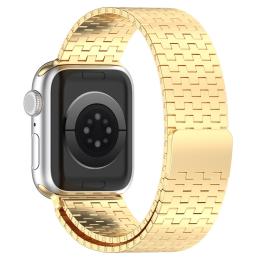  Apple Watch 42/44/45/49 mm Armband Magnetisk Loop Guld - Teknikhallen.se