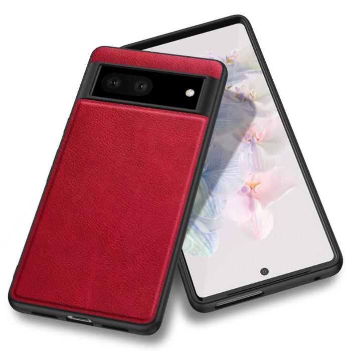 Bild 2,  Google Pixel 7 Skal Retro Läderbelagt Röd - Teknikhallen.se