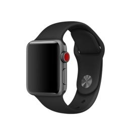  Silikon Armband Apple Watch 41/40/38 mm (S/M) - Svart - Teknikhallen.se