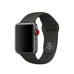  Silikon Armband Apple Watch 41/40/38 mm (S/M) - Mörk Grå - Teknikhallen.se