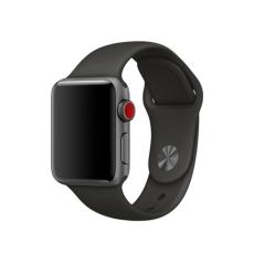  Silikon Armband Apple Watch 42/41/40/38 mm (S/M) - M&ouml;rk Gr&aring; - Teknikhallen.se