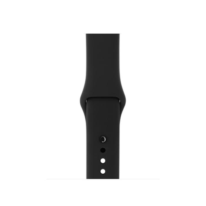 Bild 3,  Silikon Armband Apple Watch 42/41/40/38 mm (S/M) - Svart - Teknikhallen.se