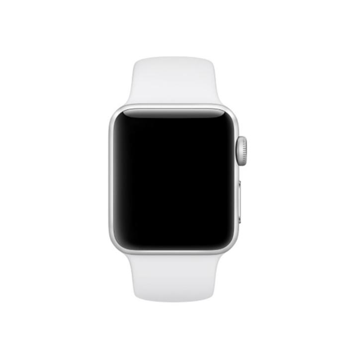 Bild 2,  Silikon Armband Apple Watch 42/41/40/38 mm (S/M) - Vit - Teknikhallen.se