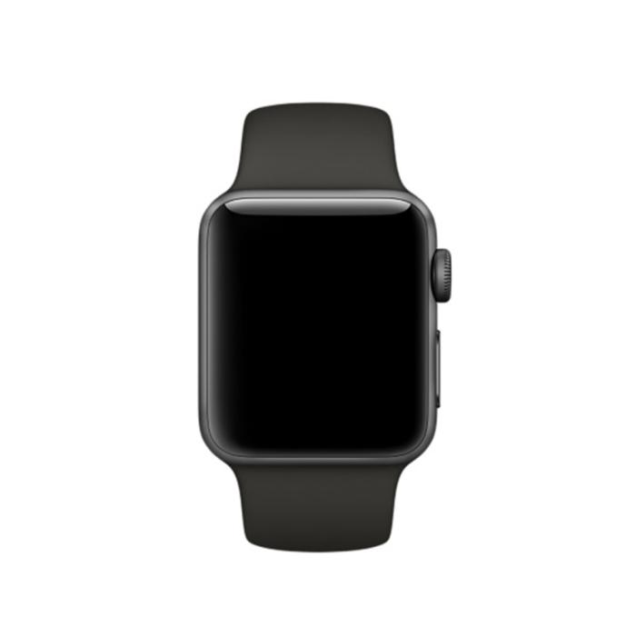 Bild 2,  Silikon Armband Apple Watch 42/41/40/38 mm (S/M) - Mörk Grå - Teknikhallen.se