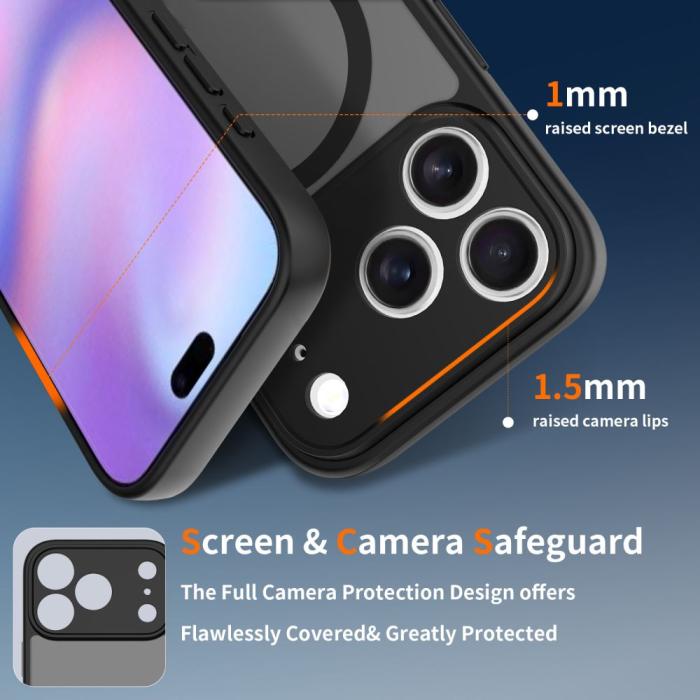Bild 5, Tech-Protect Tech-Protect iPhone 17 Pro Max Skal MagSafe BasicMag Matt Svart - Teknikhallen.se