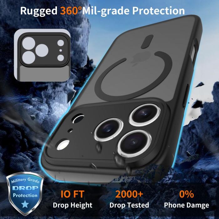 Bild 6, Tech-Protect Tech-Protect iPhone 17 Pro Max Skal MagSafe BasicMag Matt Svart - Teknikhallen.se