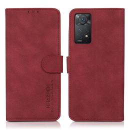 KHAZNEH KHAZNEH Xiaomi Redmi Note 11 Pro 5G Fodral Retro Läder Röd - Teknikhallen.se