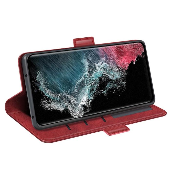 Bild 3,  Samsung Galaxy S23 Ultra Fodral Magnetisk Stängning Röd - Teknikhallen.se