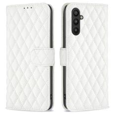  Samsung Galaxy A34 5G Fodral Diamond L&auml;der Vit - Teknikhallen.se