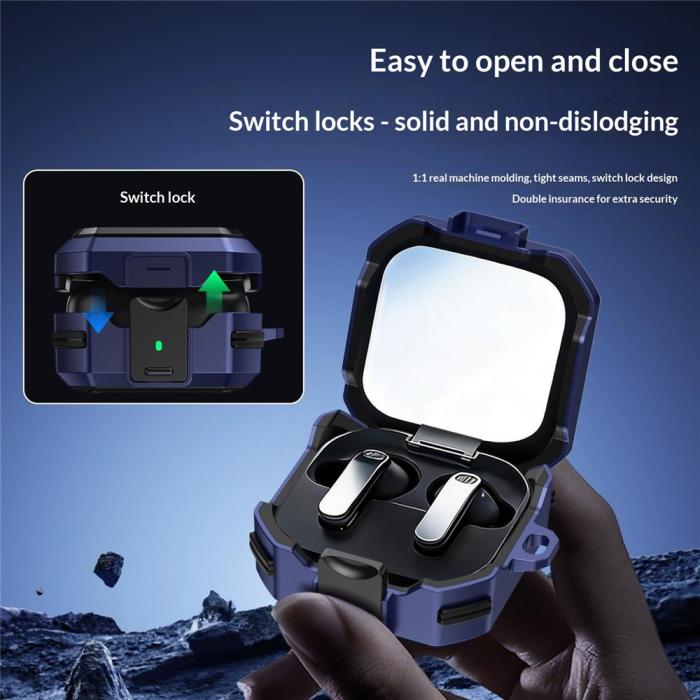 Bild 5,  Samsung Galaxy Buds 4/4 Pro Skal Shockproof Hybrid Röd - Teknikhallen.se