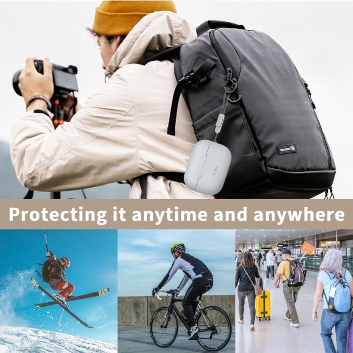 Bild 5, Tech-Protect Tech-Protect AirPods Pro 1/2 Skal Silikon Caffe Latte - Teknikhallen.se