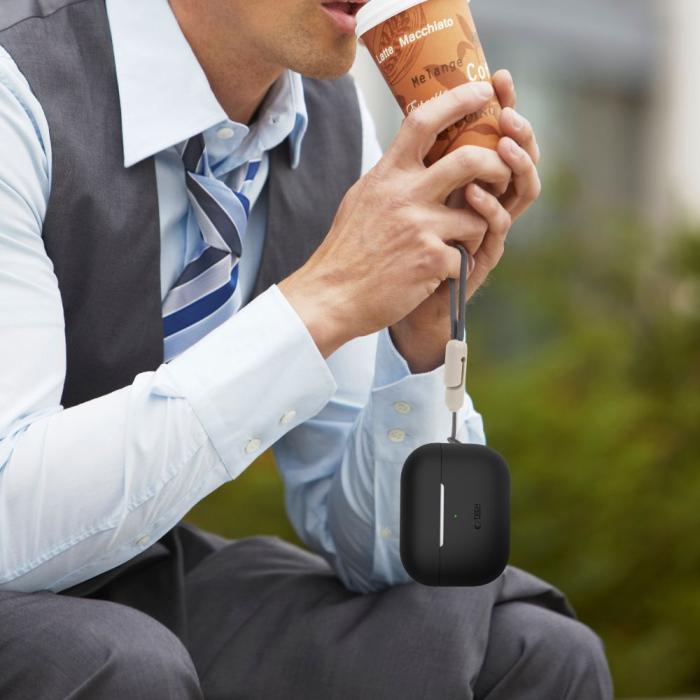 Bild 6, Tech-Protect Tech-Protect AirPods Pro 1/2 Skal Silikon Caffe Latte - Teknikhallen.se