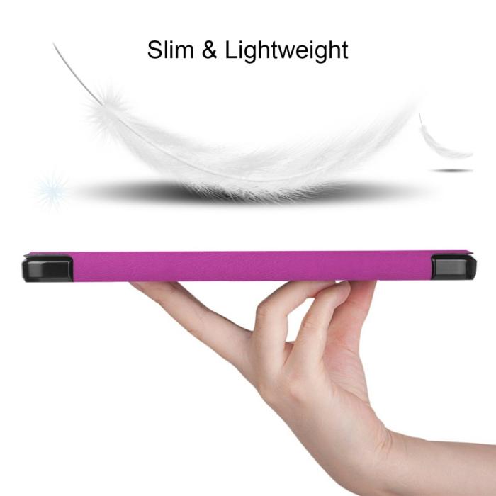 Bild 2,  Samsung Galaxy Tab S7 / Tab S8 Fodral Tri-Fold Pennhållare Lila - Teknikhallen.se
