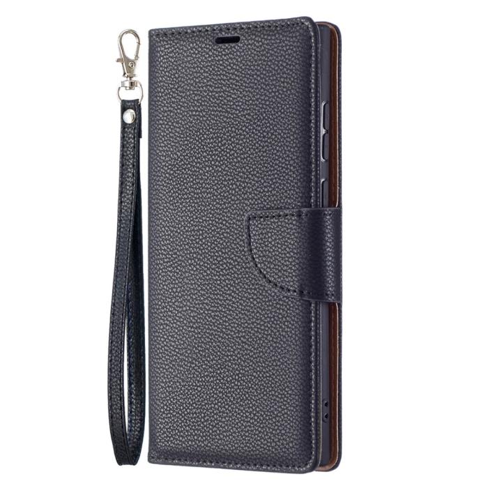 Bild 4,  Samsung Galaxy S22 Ultra Fodral Litchi Textur Svart - Teknikhallen.se