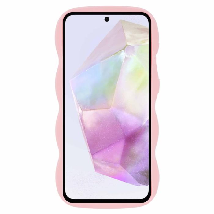Bild 2,  Samsung Galaxy A56 5G / A36 5G Mobilskal Wavy Ljus Rosa - Teknikhallen.se