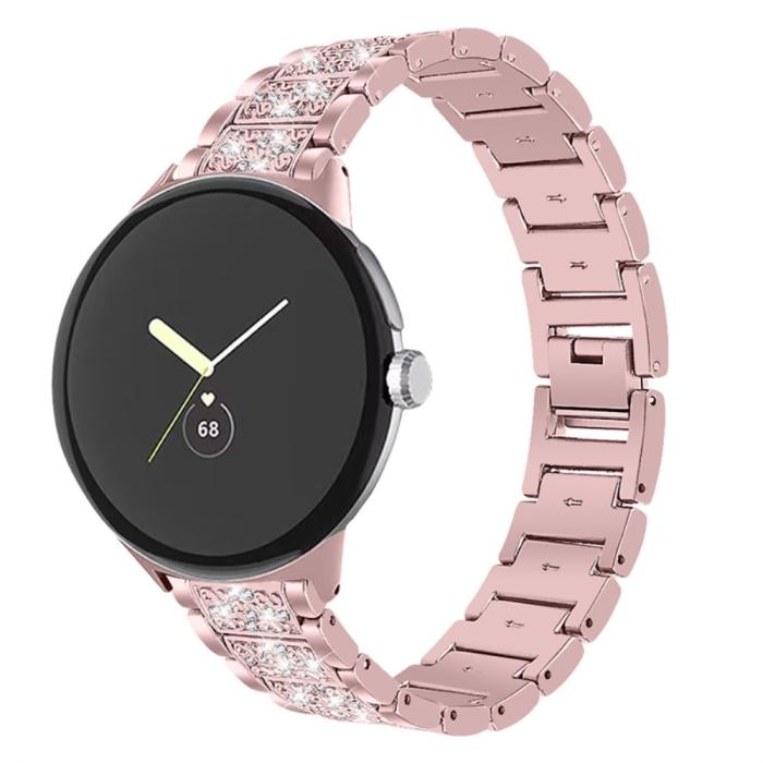 Bild 2,  Rhinestone Metallarmband Google Pixel Watch / Watch 2 - Teknikhallen.se