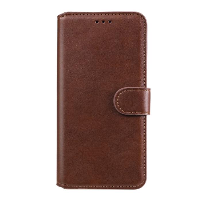 Bild 2,  Xiaomi Redmi 10C Fodral Läder Brun - Teknikhallen.se