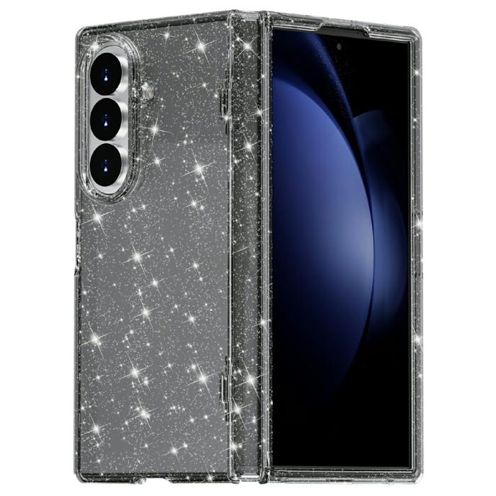 Bild 2,  Samsung Galaxy Z Fold 8 Ultra Skal Glitter TPU Svart - Teknikhallen.se