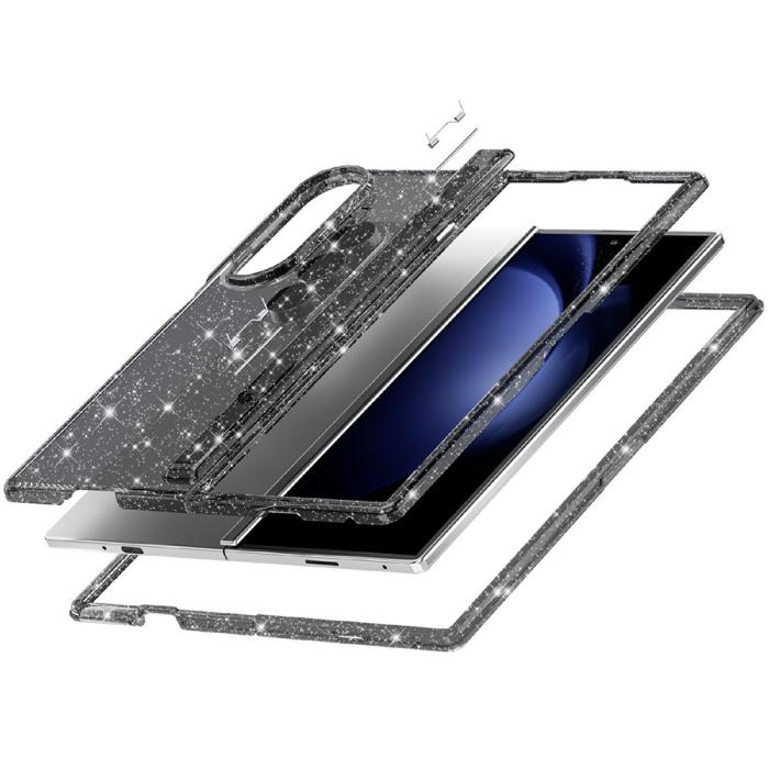 Bild 4,  Samsung Galaxy Z Fold 8 Ultra Skal Glitter TPU Svart - Teknikhallen.se
