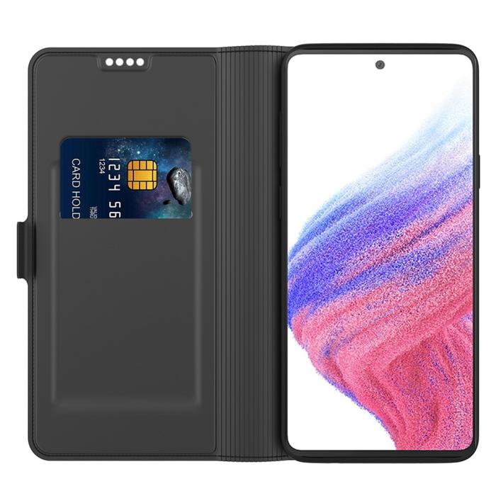 Bild 2,  Samsung Galaxy A25 5G Fodral Slim Läder Svart - Teknikhallen.se