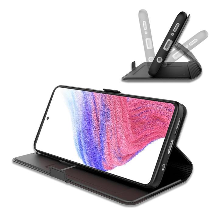 Bild 3,  Samsung Galaxy A25 5G Fodral Slim Läder Svart - Teknikhallen.se