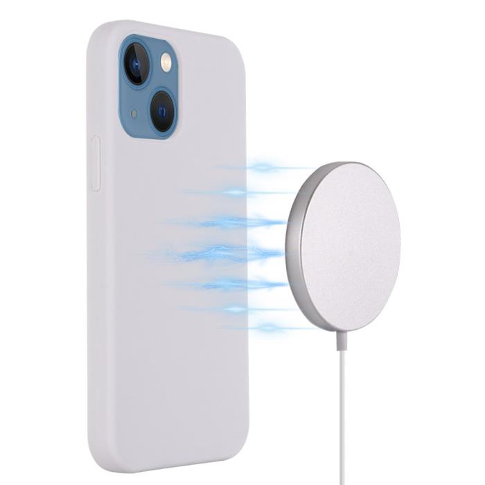 Bild 3,  iPhone 13 Skal MagSafe Liquid Silikon Vit - Teknikhallen.se