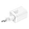 BASEUS Baseus 30W Super Pro USB-C / USB-A PD QC Väggladdare Vit - Teknikhallen.se