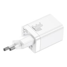 BASEUS Baseus 30W Super Pro USB-C / USB-A PD QC V&auml;ggladdare Vit - Teknikhallen.se