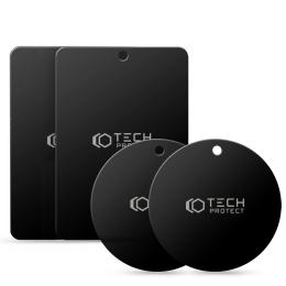 Tech-Protect Tech-Protect 4-PACK Magnetisk Metallplatta Svart - Teknikhallen.se