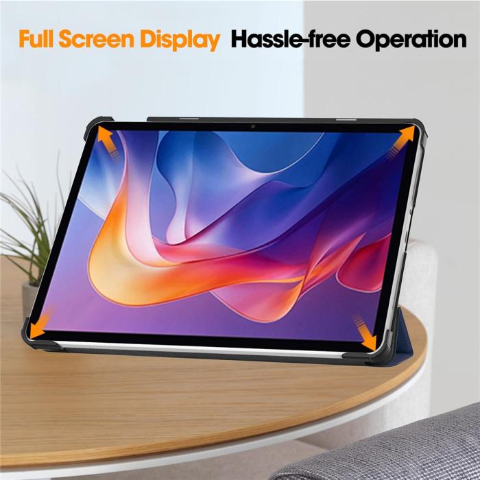 Bild 5,  Xiaomi Redmi Pad 2 Fodral Tri-Fold Mörk Blå - Teknikhallen.se
