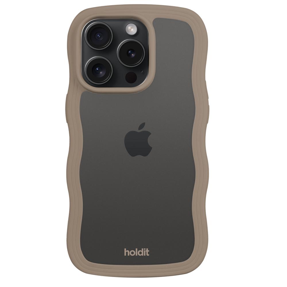 holdit holdit iPhone 14 Pro Skal Wavy Mocha Brown Transparent - Teknikhallen.se