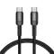 Tech-Protect 100W/5A 1m PD USB-C - USB-C Kabel UltraBoost Evo Svart - Teknikhallen.se