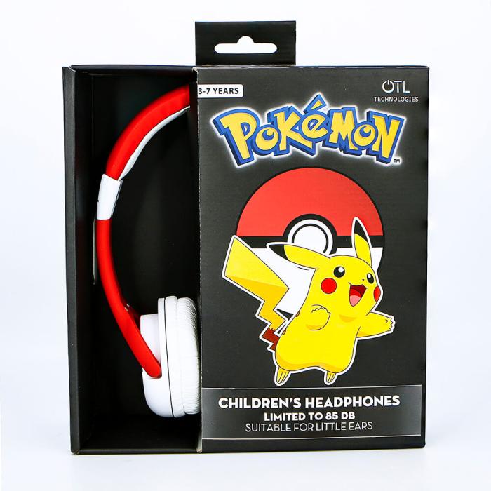 Bild 2, OTL Pokemon Hörlur För Barn Junior On-Ear Pokeball - Teknikhallen.se