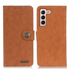 KHAZNEH KHAZNEH Samsung Galaxy S22 Plus Fodral Retro Split L&auml;der Brun - Teknikhallen.se